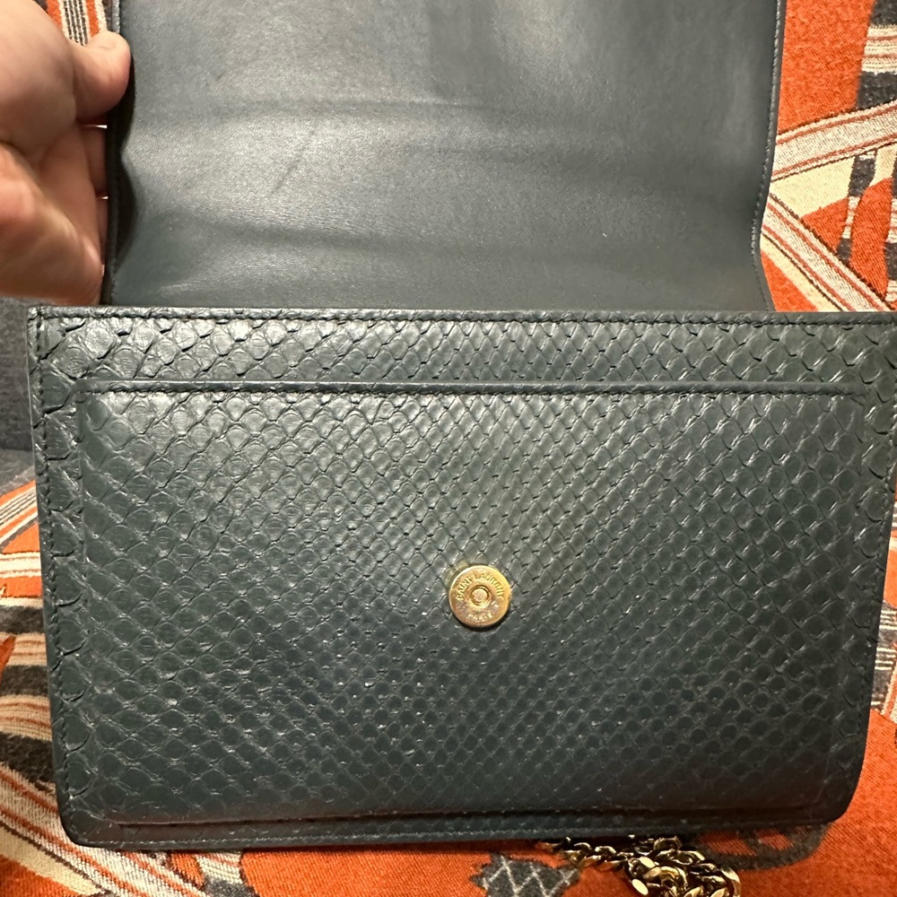 YVES SAINT LAURENT ❤️🌟 DEEP GREEN MEDIUM PYTHON … - image 9